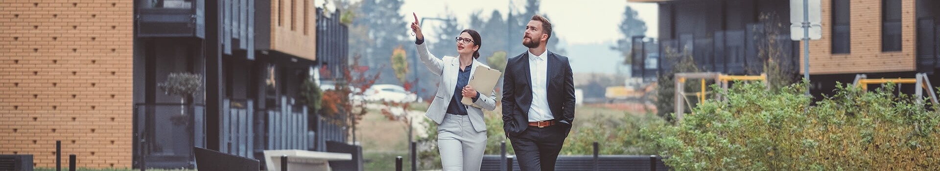 two realtors walking
